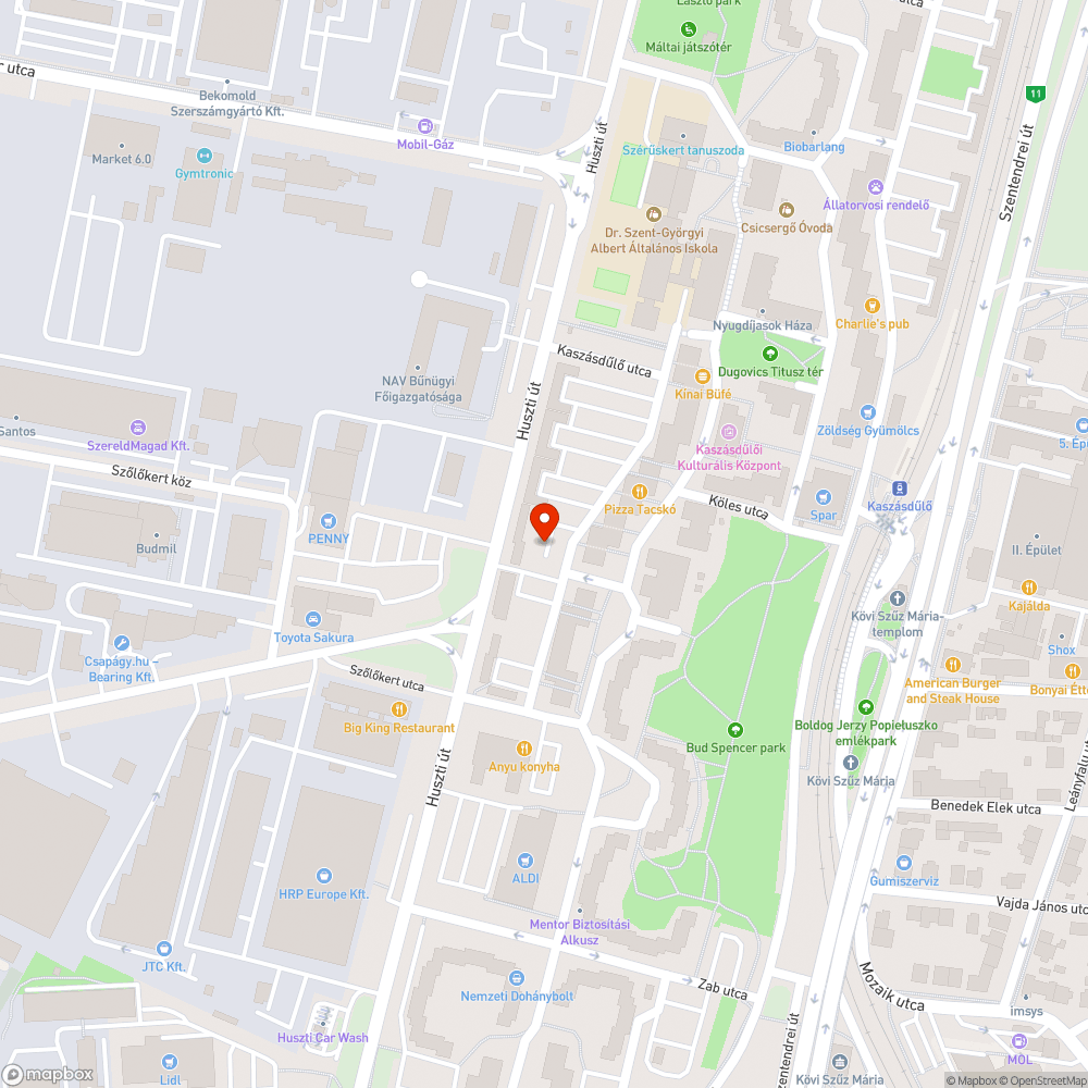 Elhanyagolt közterület bejelentés helye