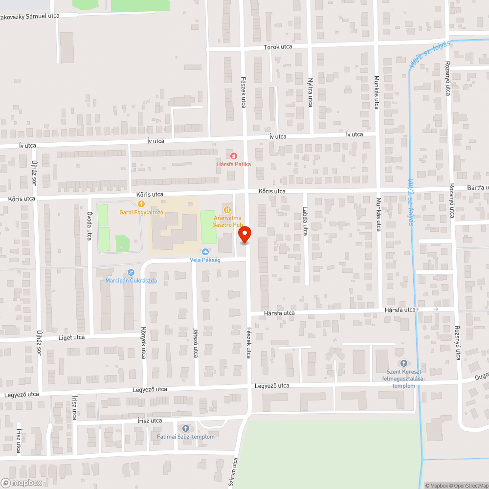 Kátyú bejelentés helye