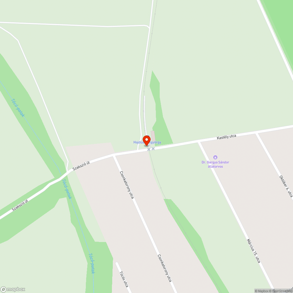 Elforgatott vasúti átkelő tábla bejelentés helye