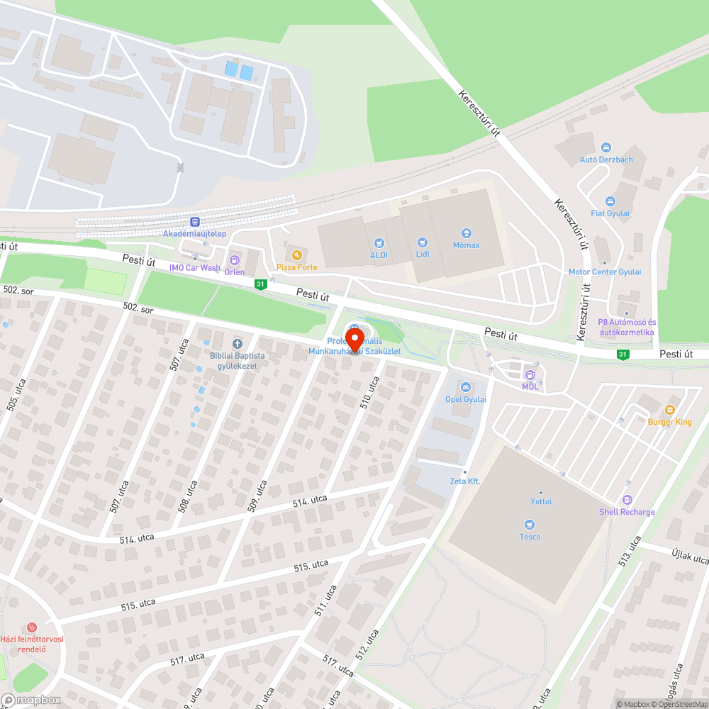 Közterületfoglalás bejelentés helye