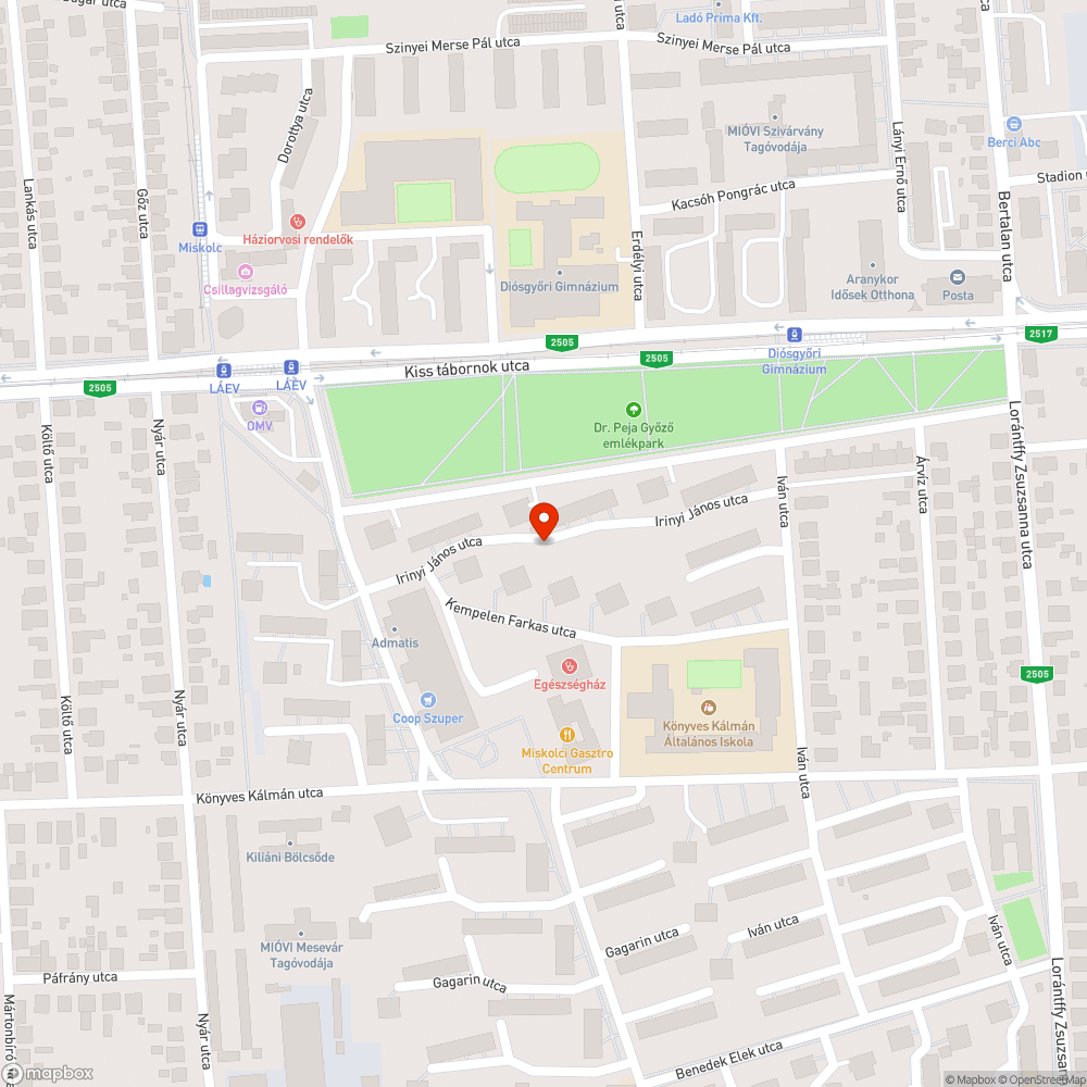 Használhatatlan padok bejelentés helye