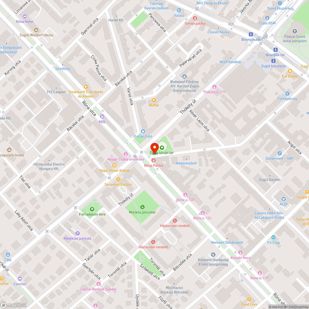 Roncs reklámbicikli bejelentés helye