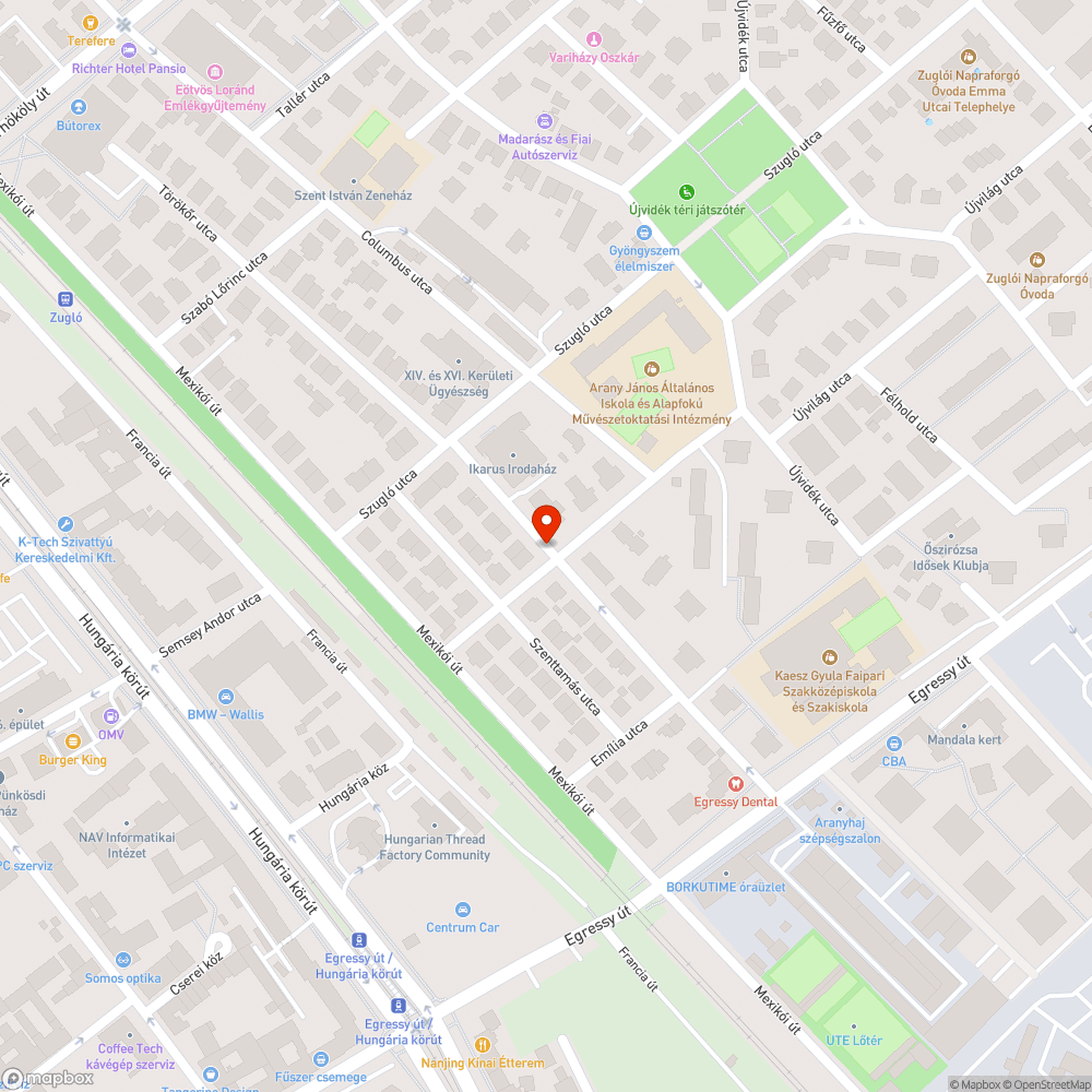 Járdára belógó növényzet bejelentés helye