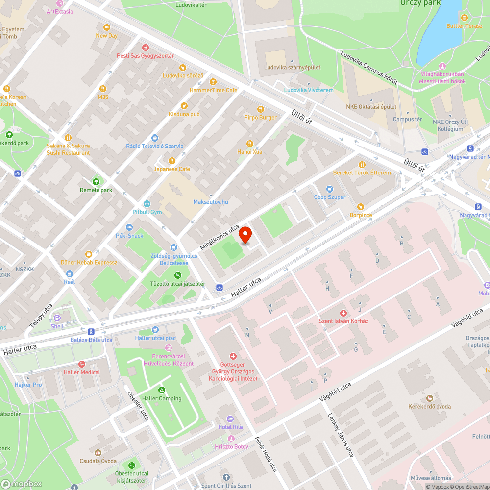 Elhagyott autó bejelentés helye