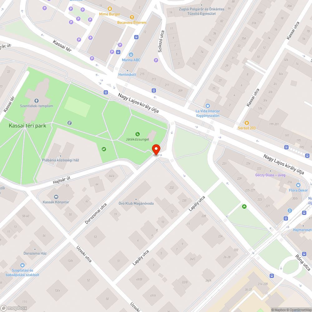 Gyalogátkelő bejelentés helye