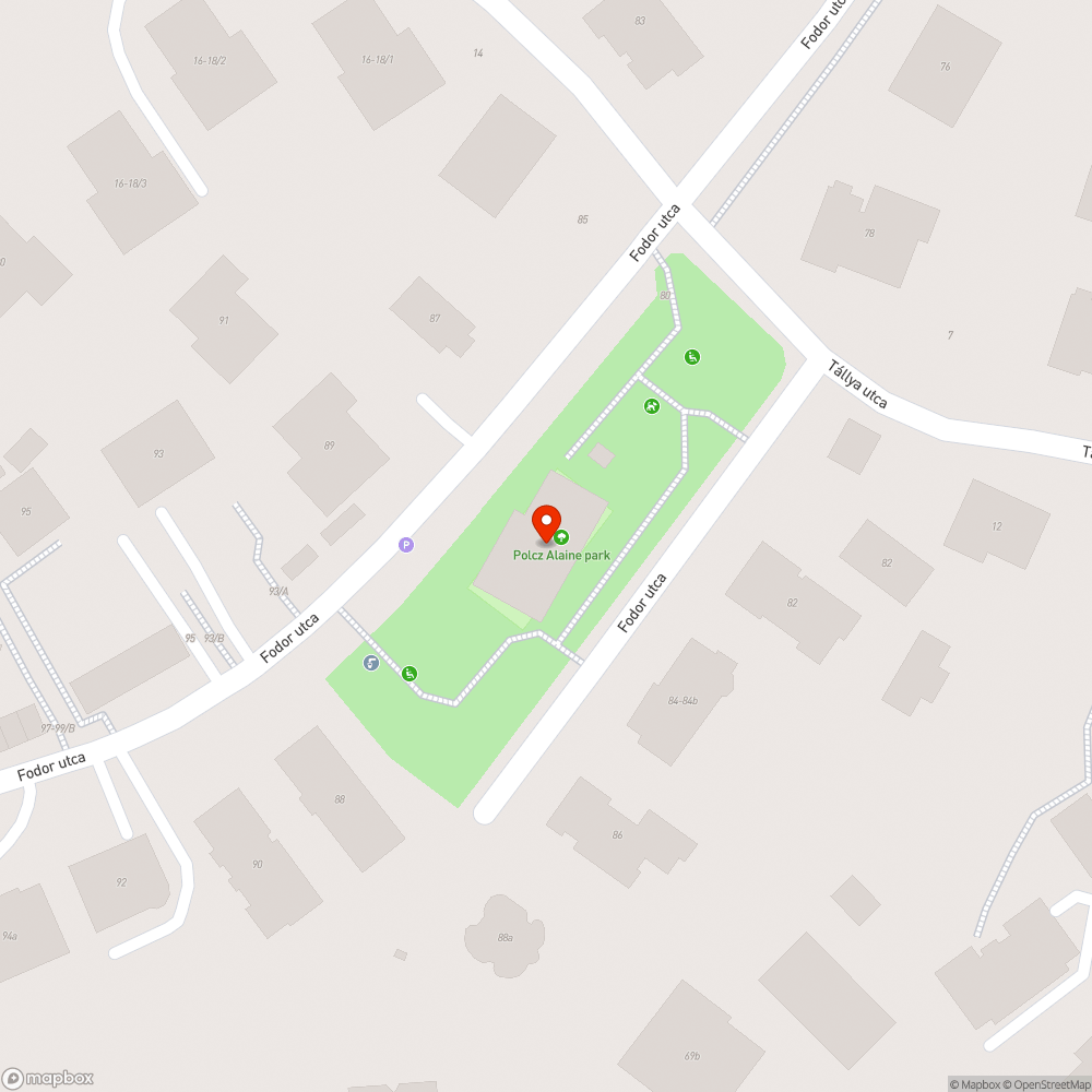 Kerítés hiba a Polcz Alaine park focipályájánál bejelentés helye