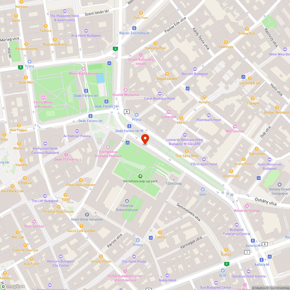 Deák téri fa bejelentés helye