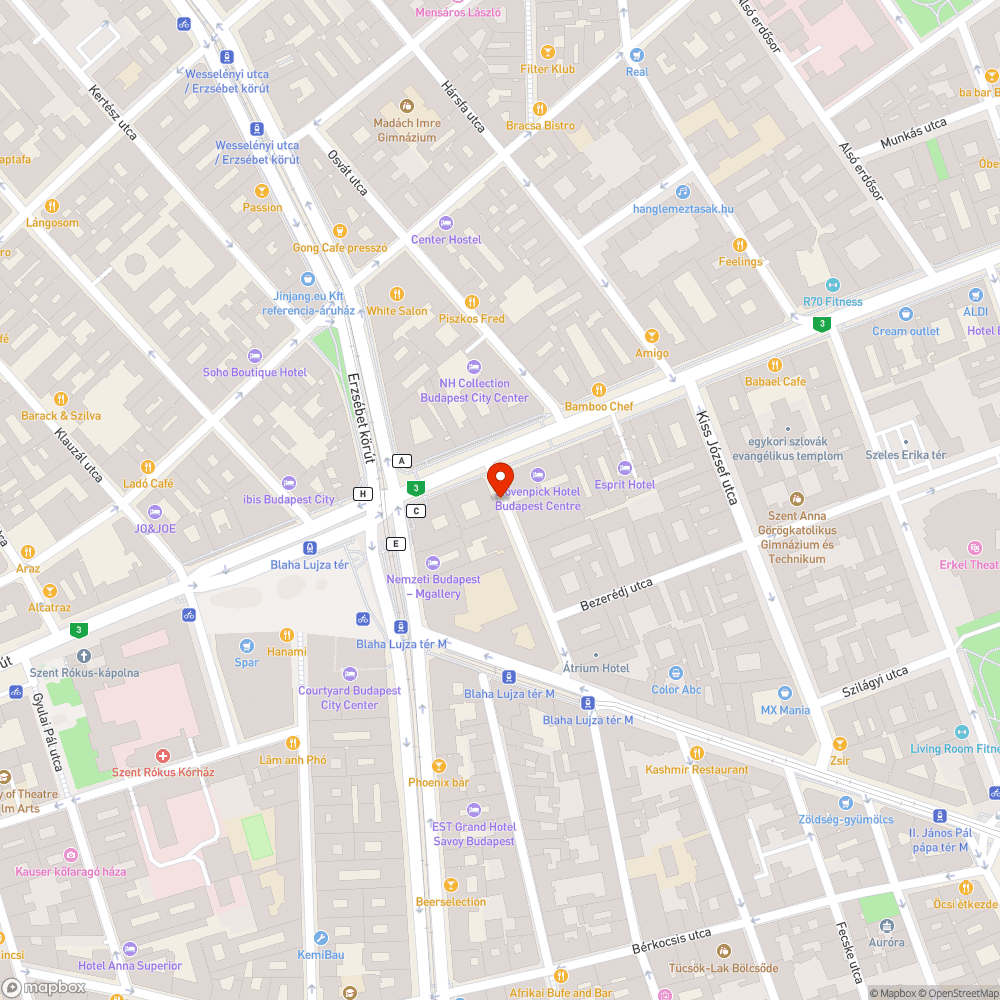 Mély kátyú bejelentés helye