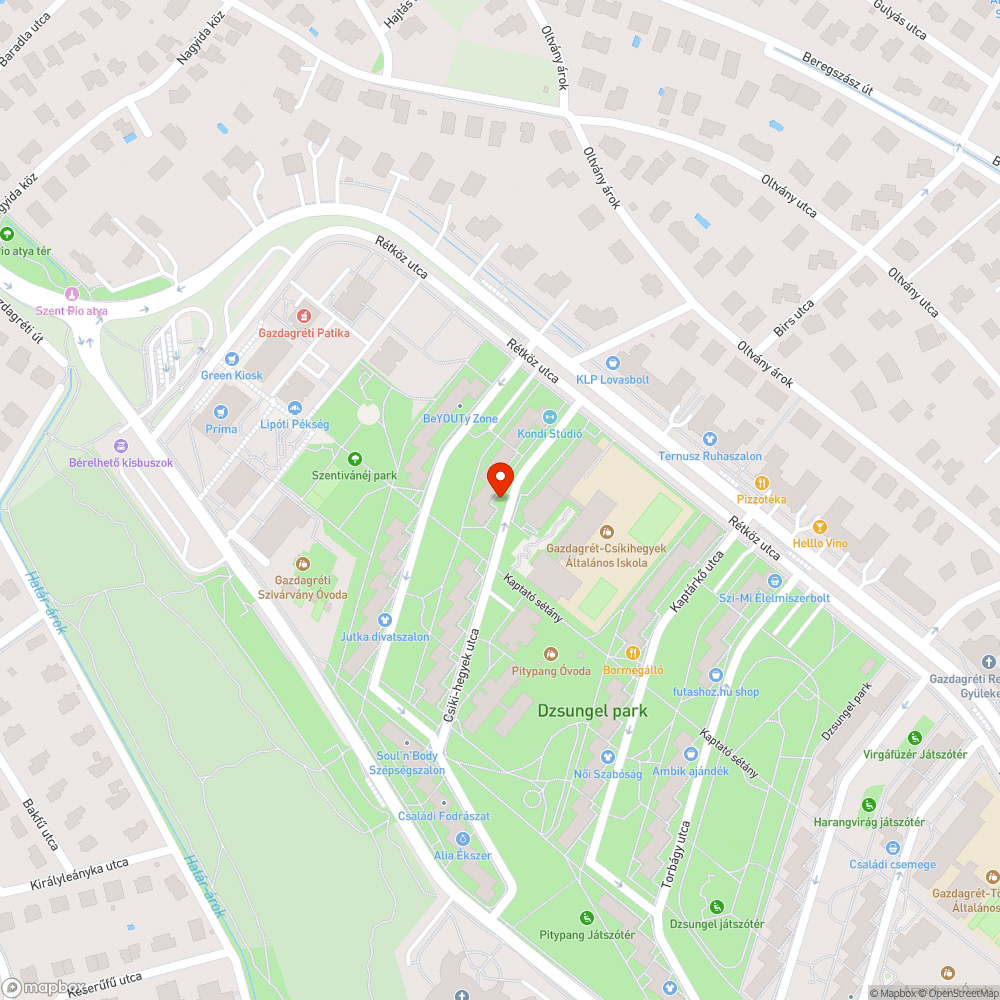 Kiszáradt fenyőfa bejelentés helye