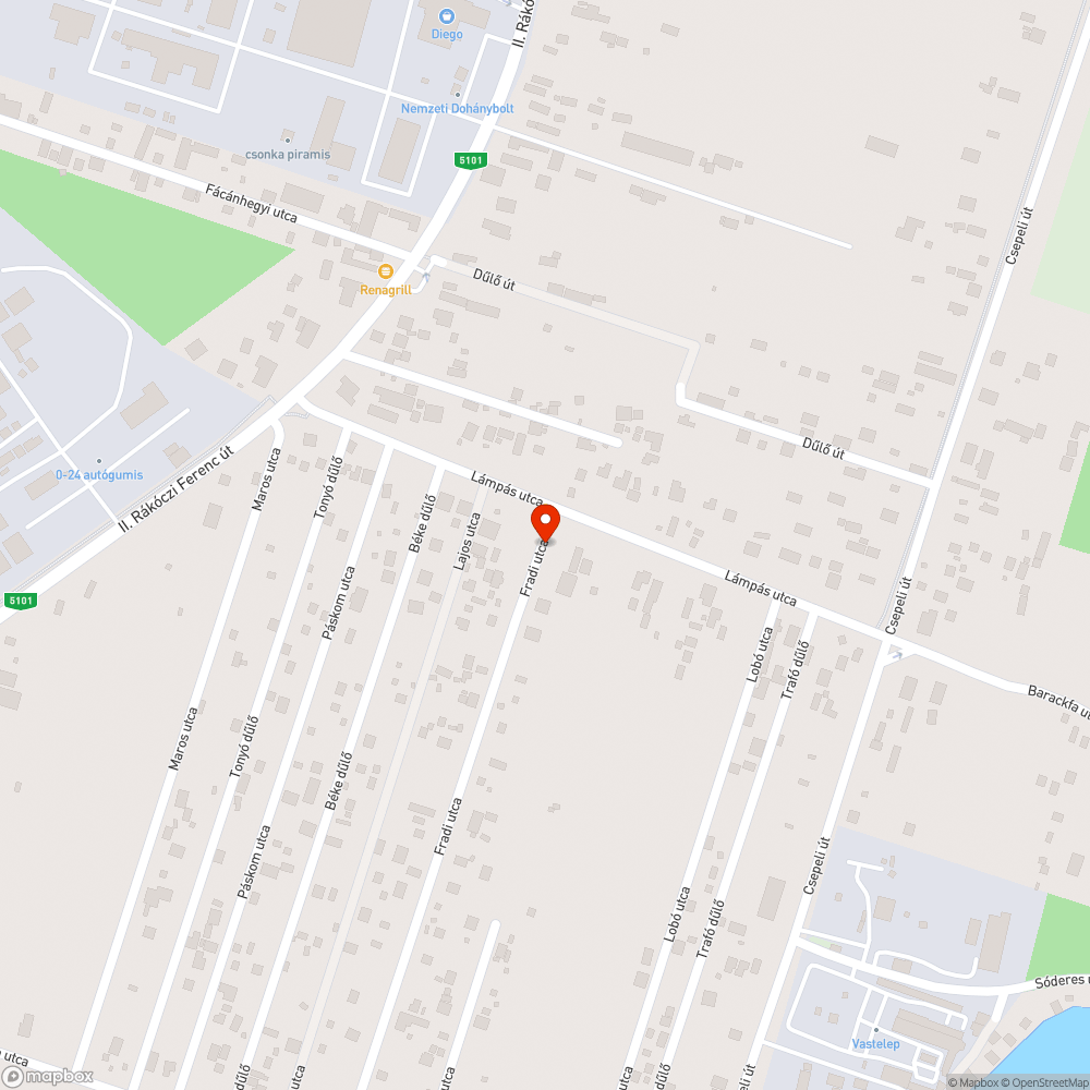 Roncs autó közterületen bejelentés helye