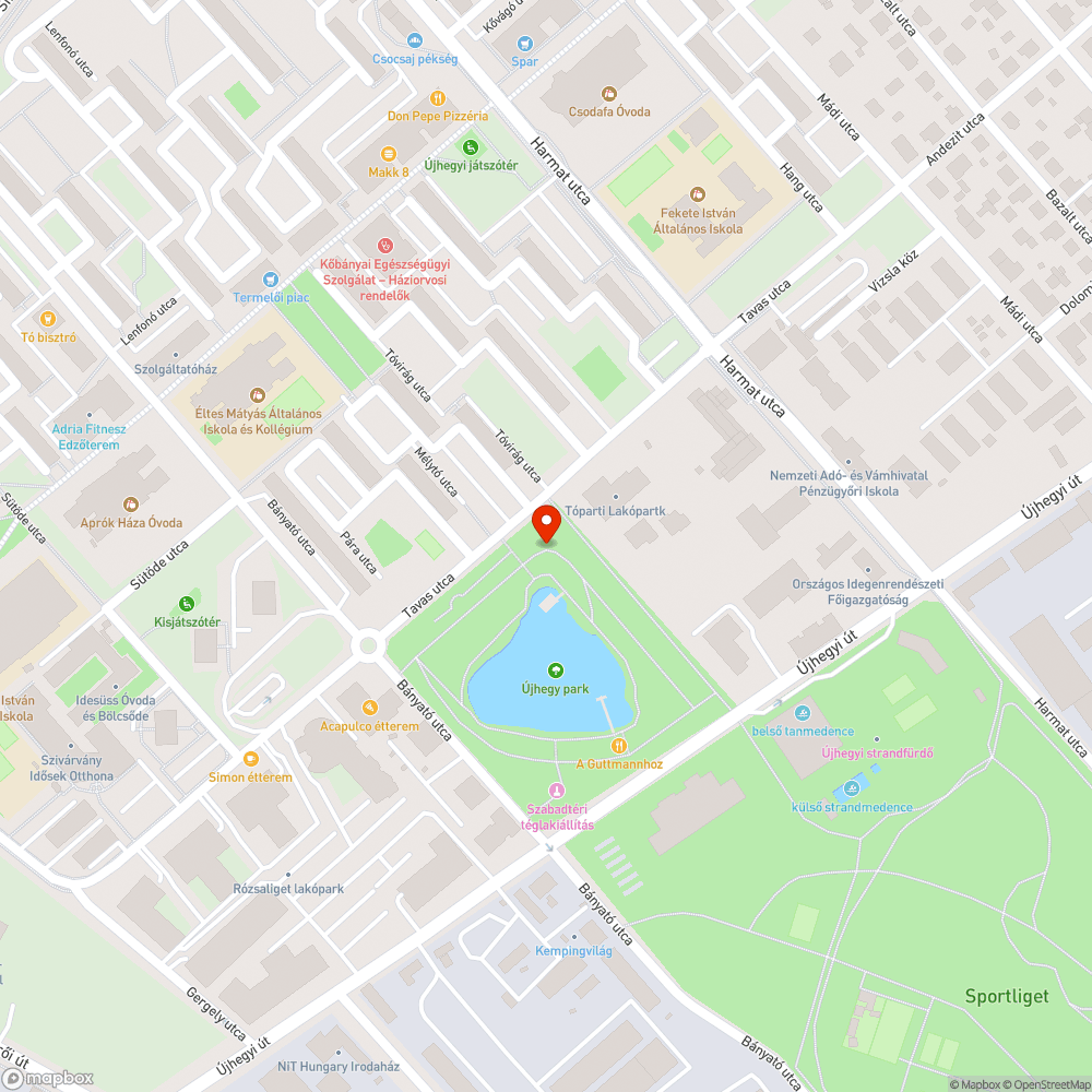 Elhanyagolt gyalogút az újhegyi bányató mellett bejelentés helye