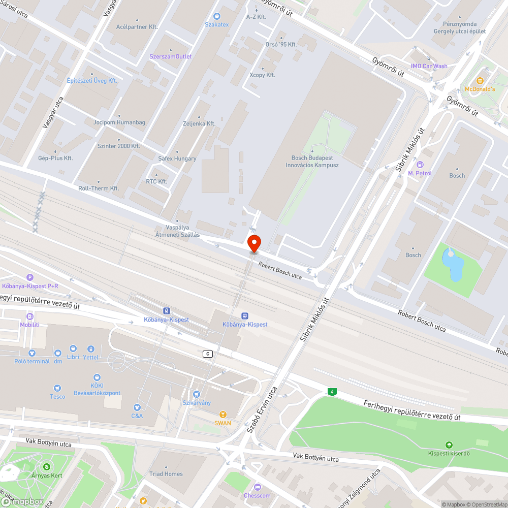 Egy beszakadt aknafedél bejelentés helye