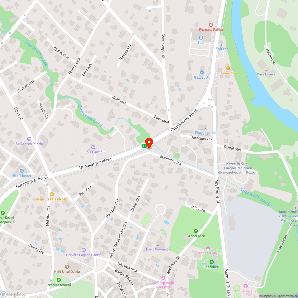 Veszélyes, korrodált ELMŰ oszlop a Mandula utcában bejelentés helye