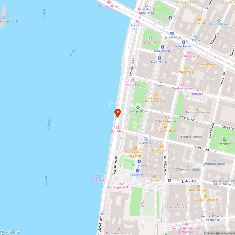 Budapest, pesti alsó rakpart Duna parti, és a lépcső rész bejelentés helye