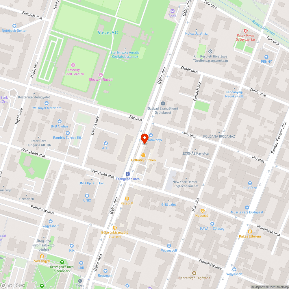 Úttesten parkolás bejelentés helye