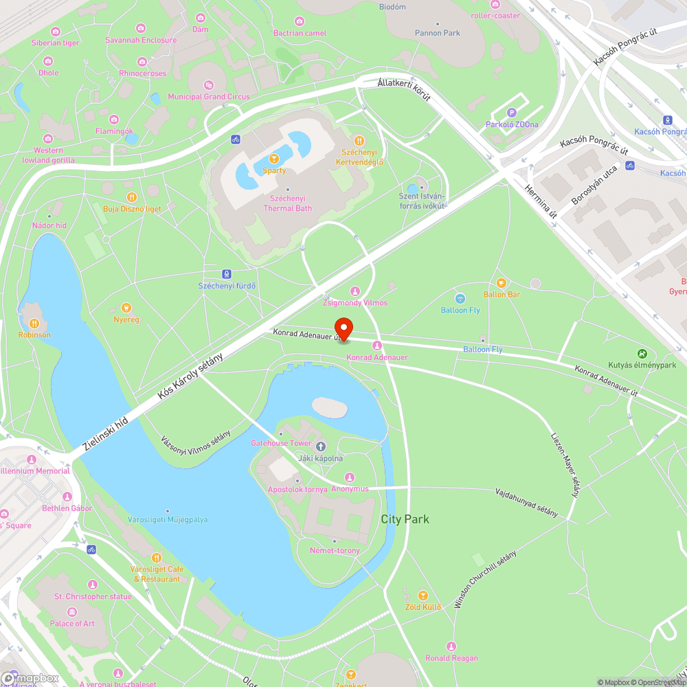 Kátyúk a Konrad Adenauer úton bejelentés helye