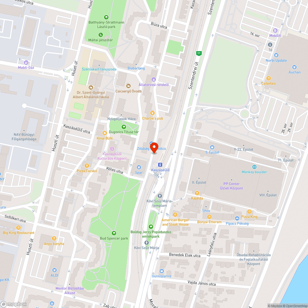 Elhagyott kerékpár bejelentés helye