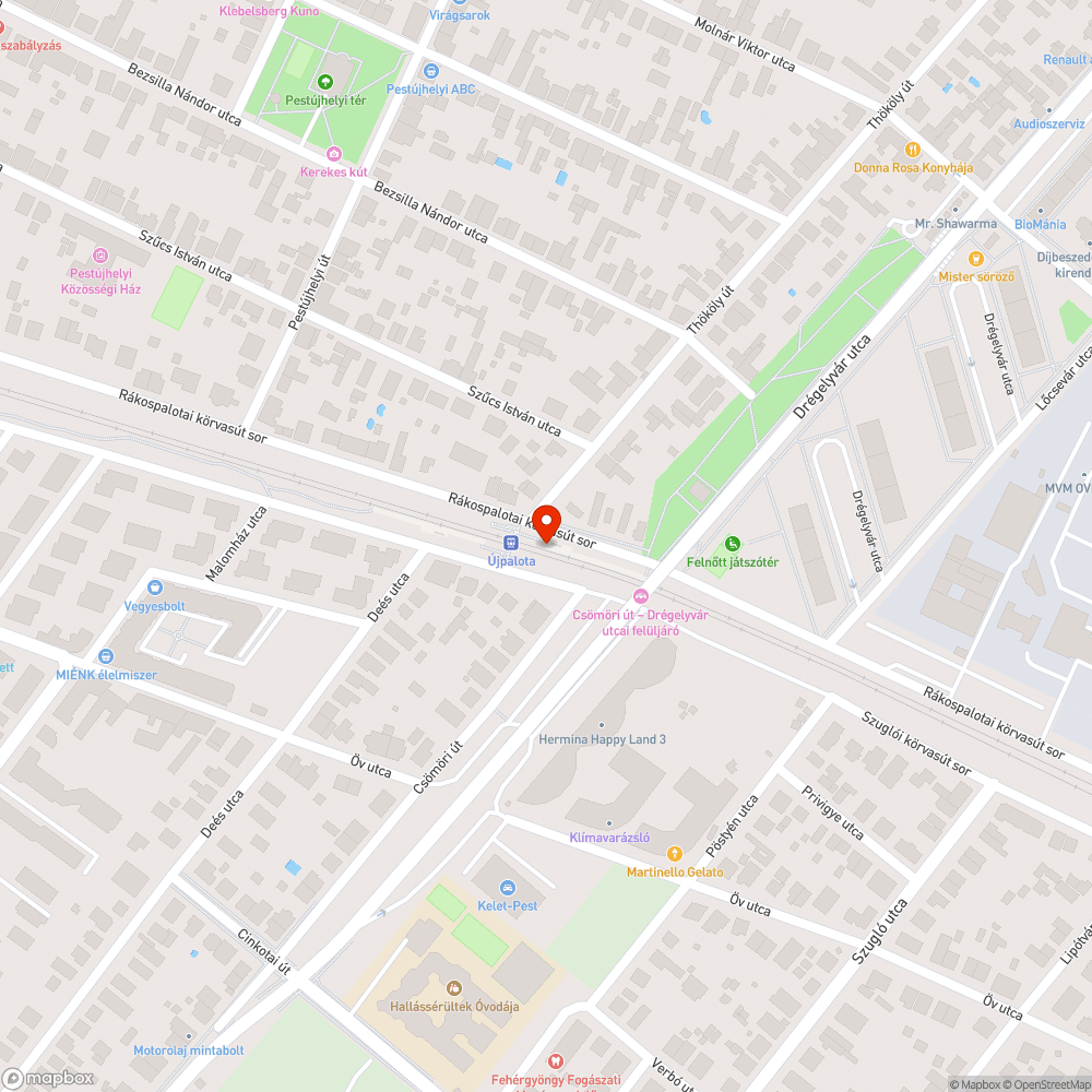 Törött megállóüveg bejelentés helye