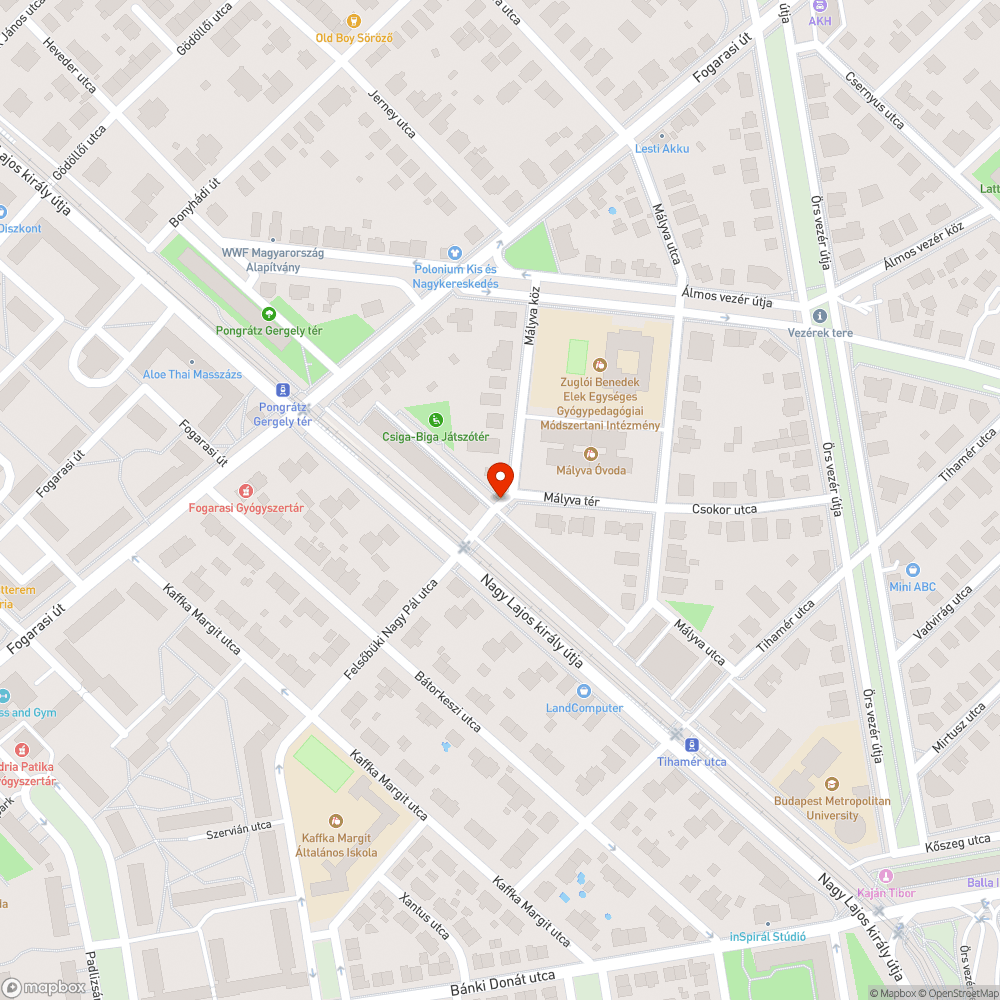 Szemét bejelentés helye