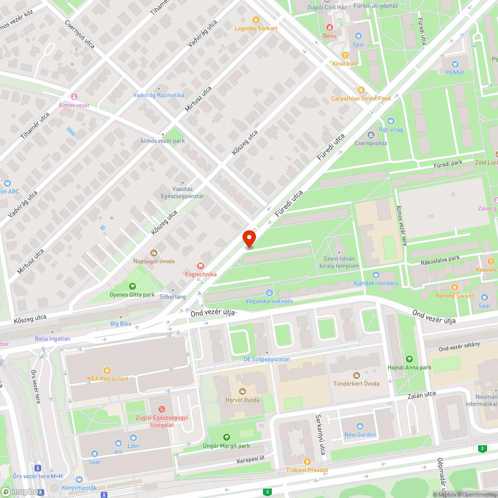 Régóta elhagyott jármű bejelentés helye