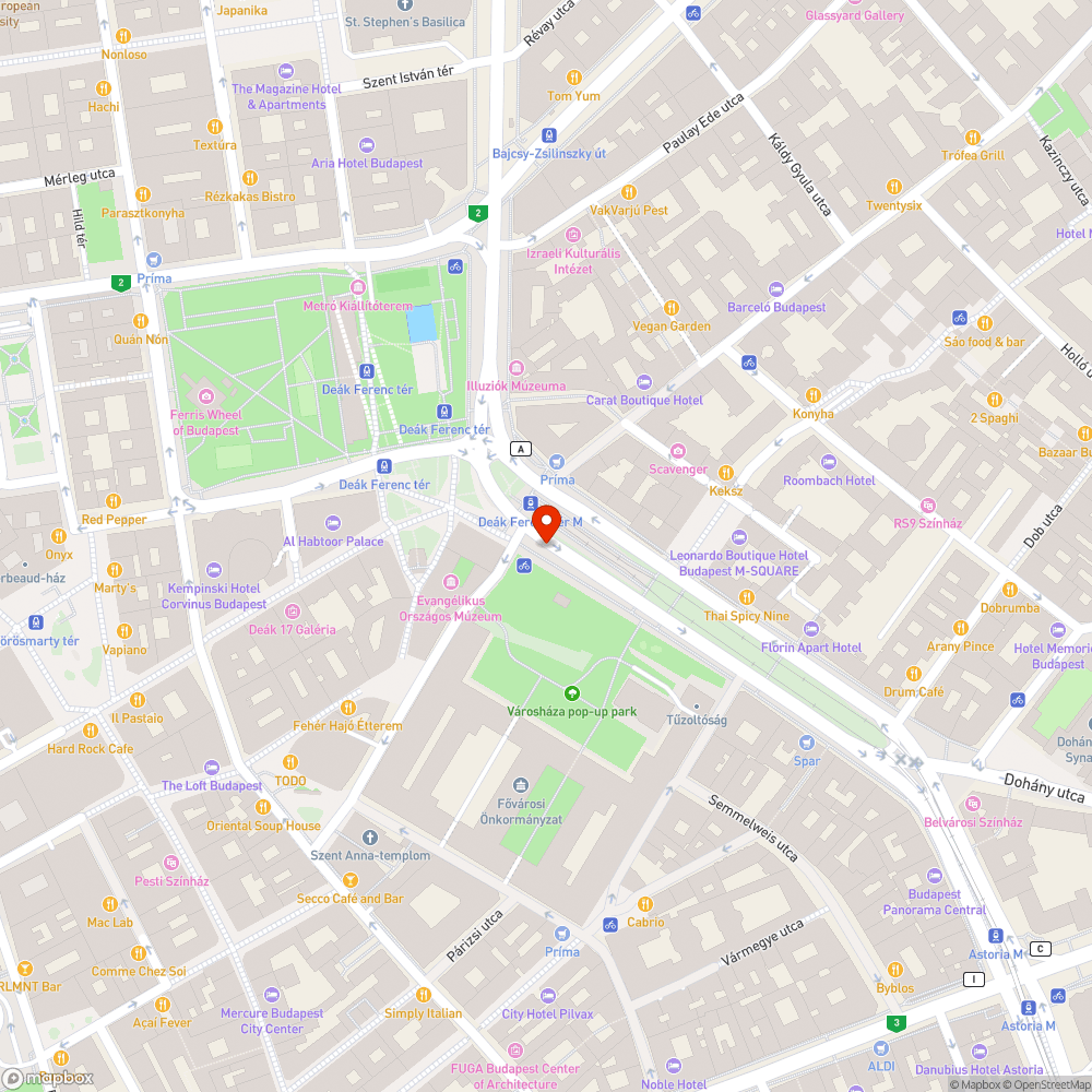 Deák téri fa bejelentés helye