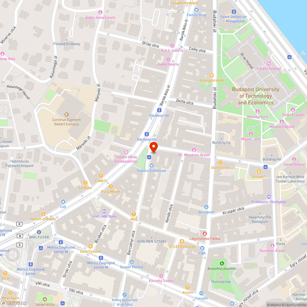 Törött pad bejelentés helye