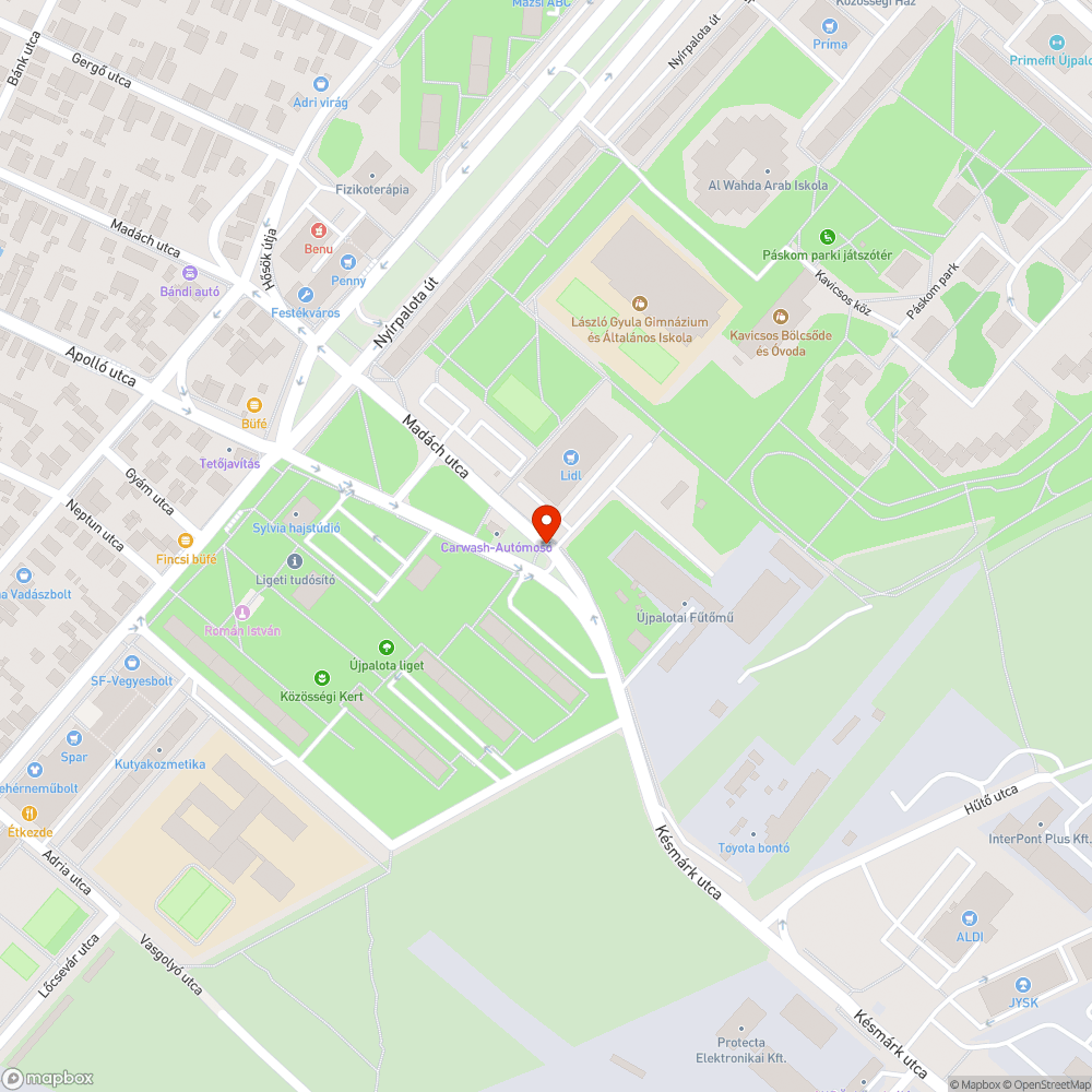 Baleseti gócpont bejelentés helye