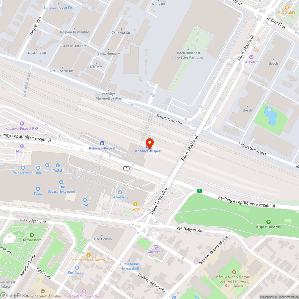 Graffitis metrókocsi bejelentés helye