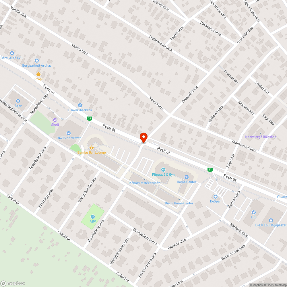 Elzárócsap körül hiányzó aszfalt bejelentés helye