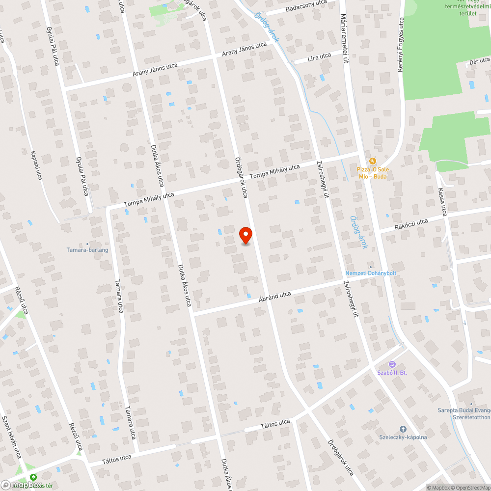 Füves közterületen való parkolás bejelentés helye