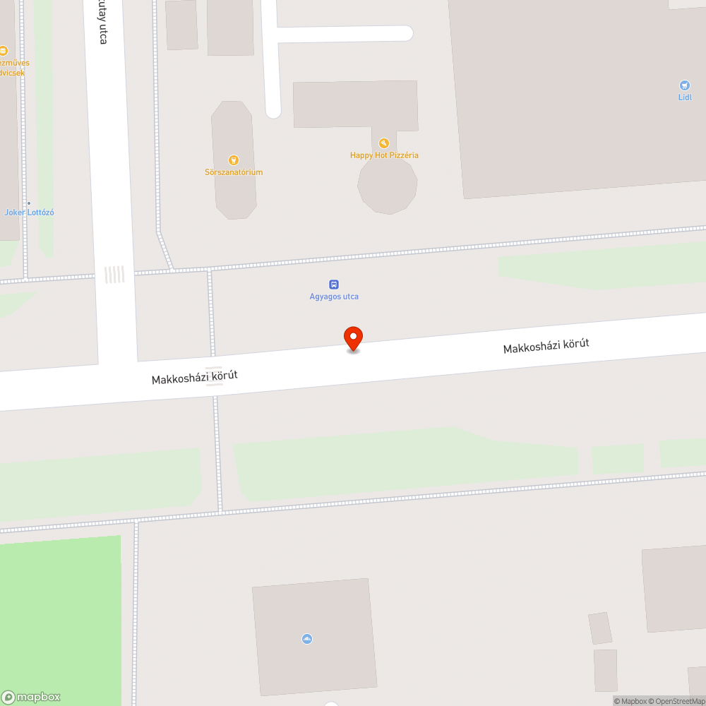 Kátyú az aknafedél körül bejelentés helye