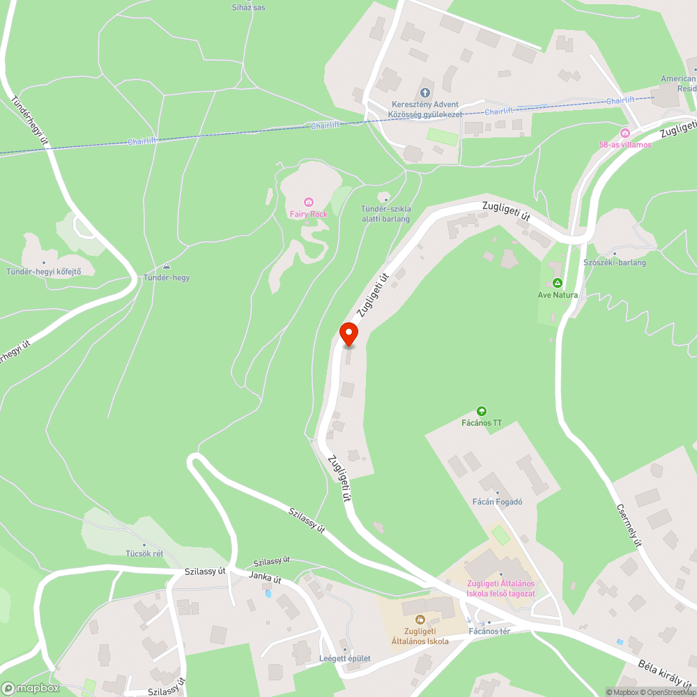 Kiszáradt fa bejelentés helye