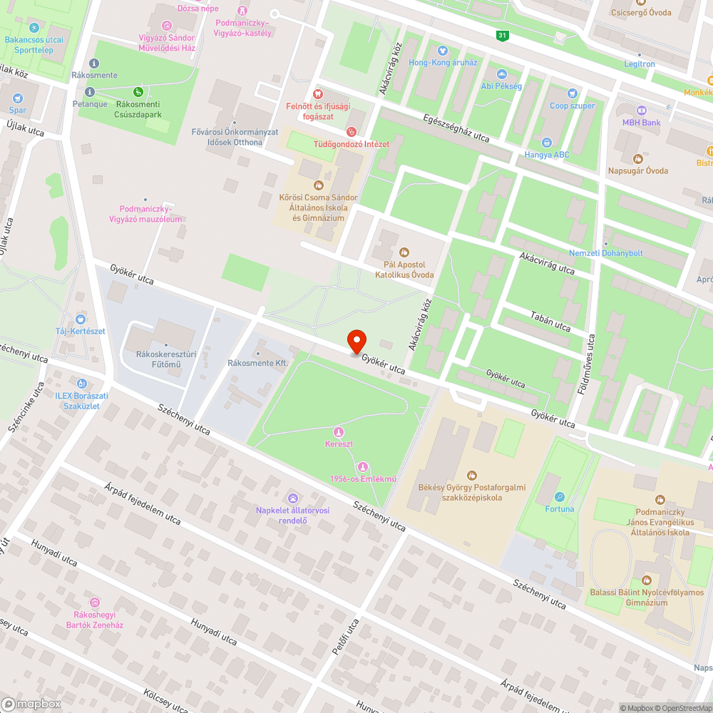 Roncs bejelentés helye