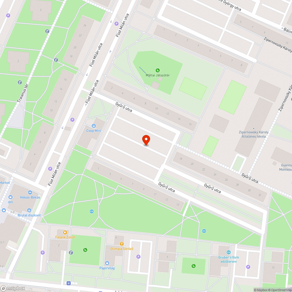 Belógó bokor - -1parkoló bejelentés helye