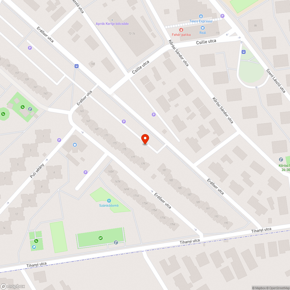 Megsüllyedt fedlap 1. bejelentés helye