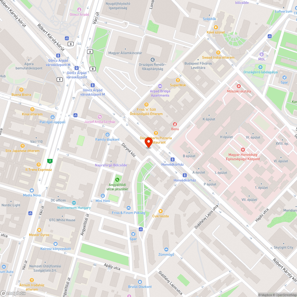 Kiszáradt fa bejelentés helye