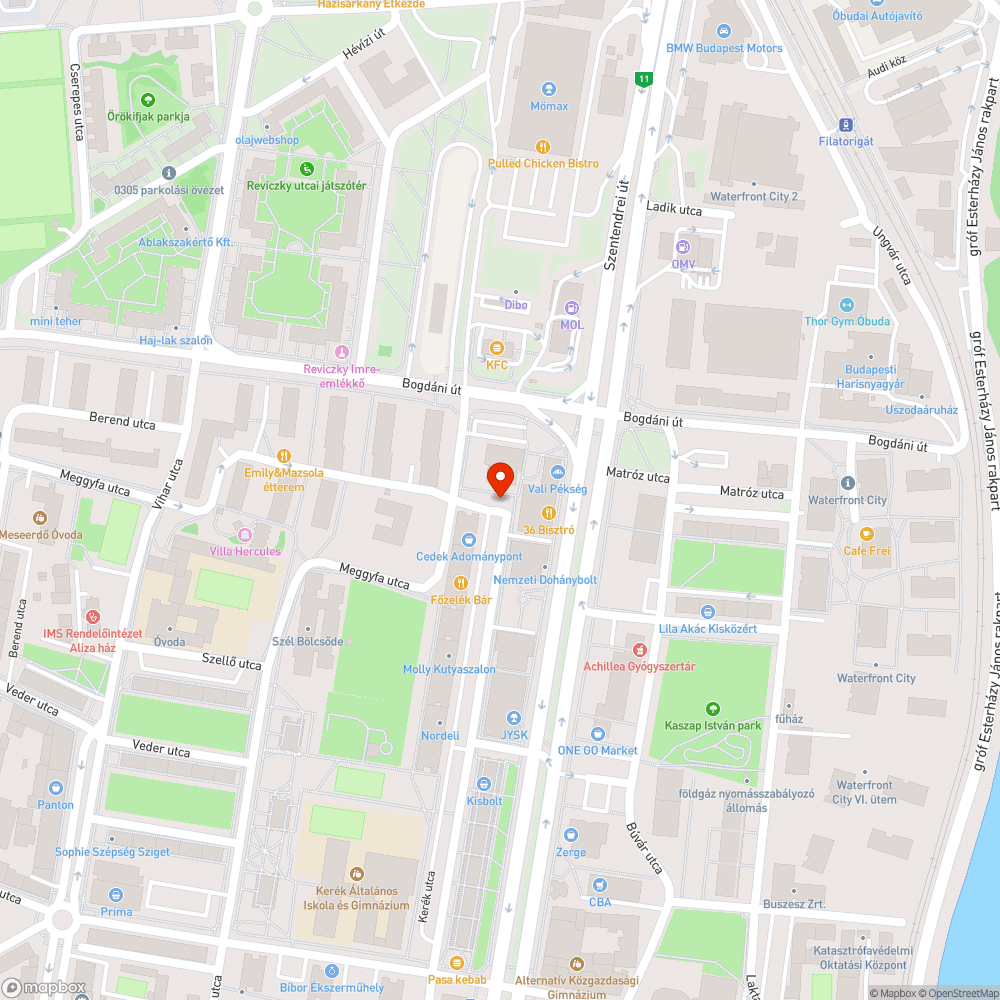 Szemét bejelentés helye