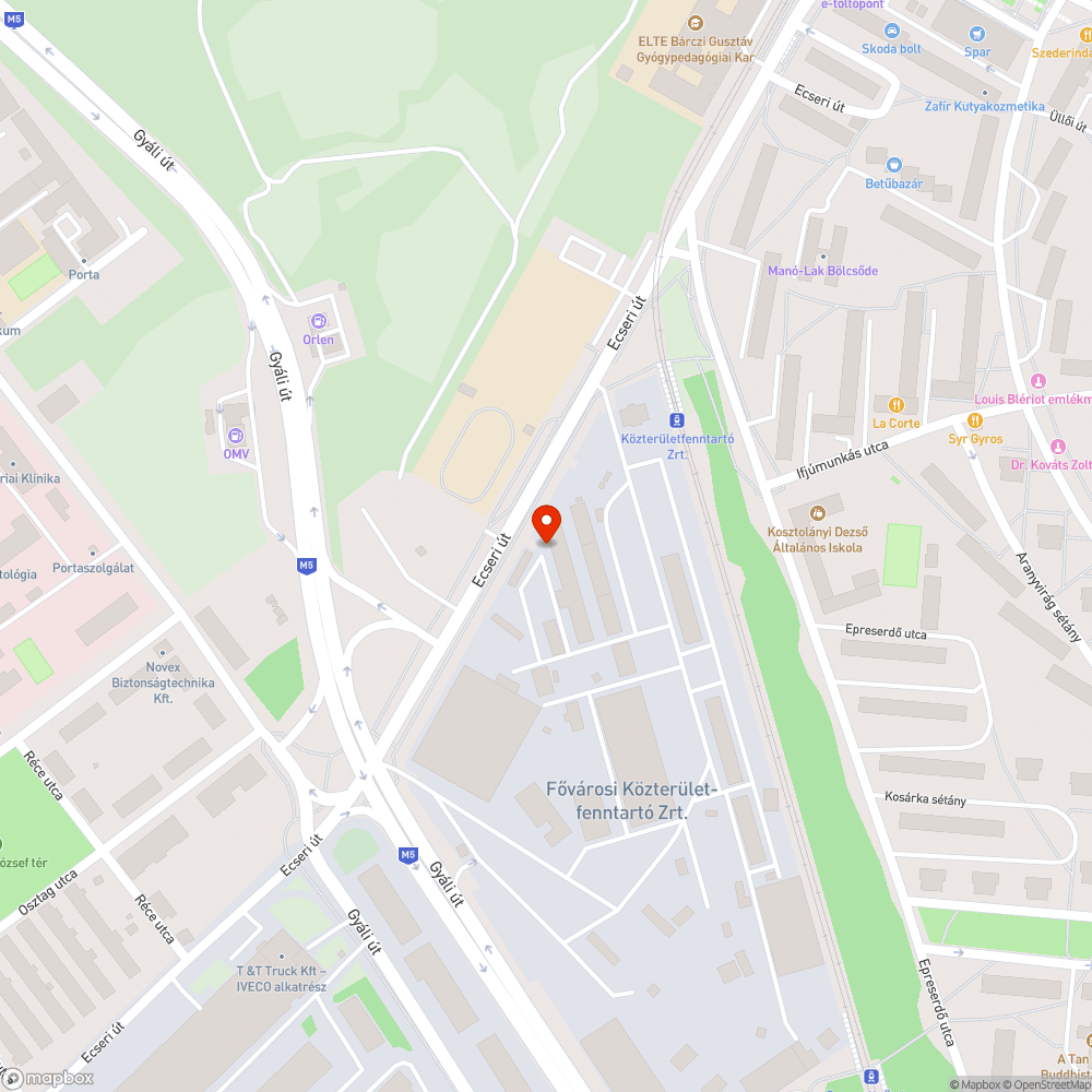 Kiszáradt fa bejelentés helye