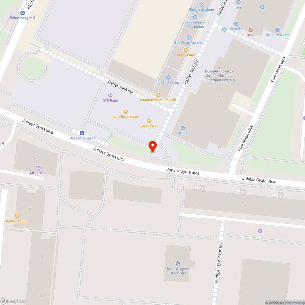 Gaz bejelentés helye