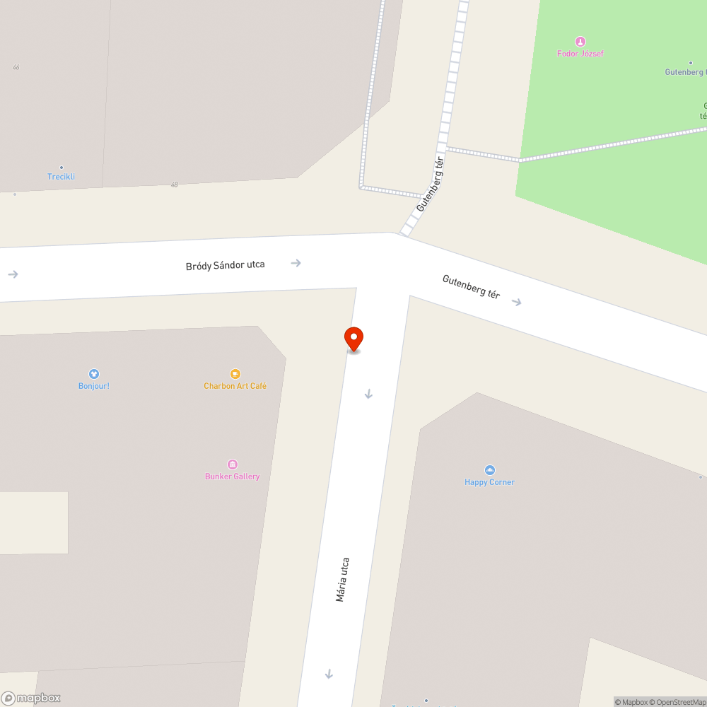 Sérült kerékpáros tábla bejelentés helye