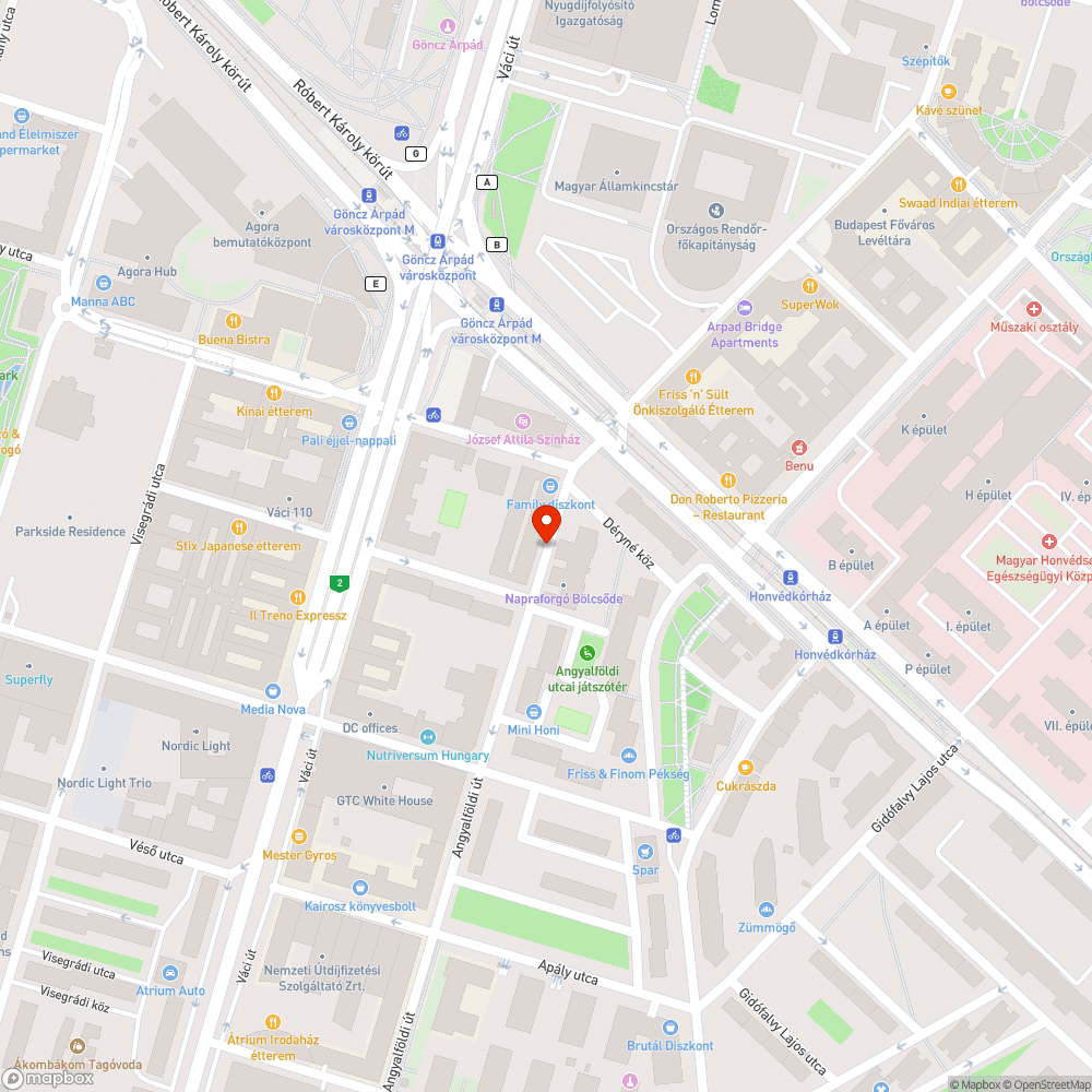 Elhagyott jármű bejelentés helye