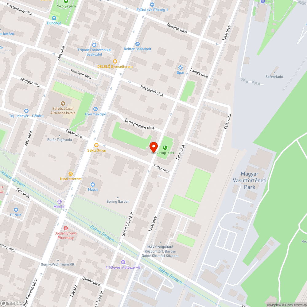 Elpusztult fa bejelentés helye