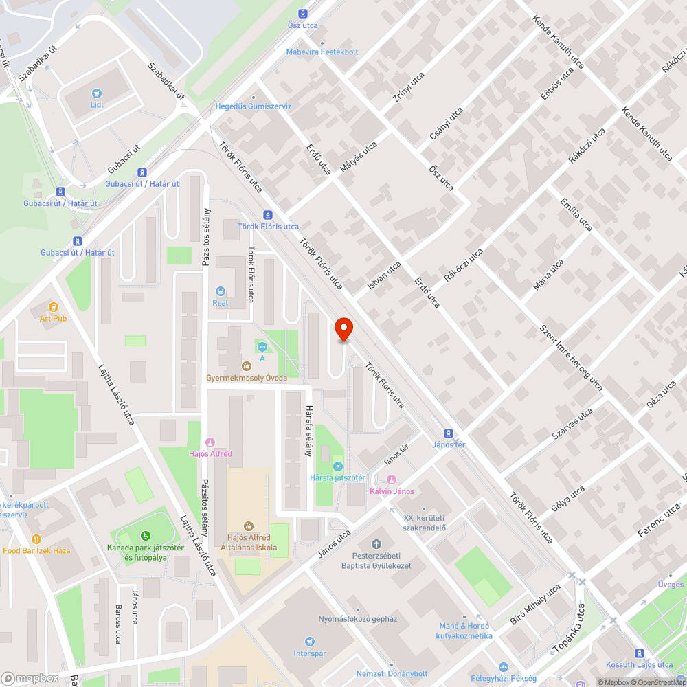 Elhagyott bevásárlókocsi bejelentés helye