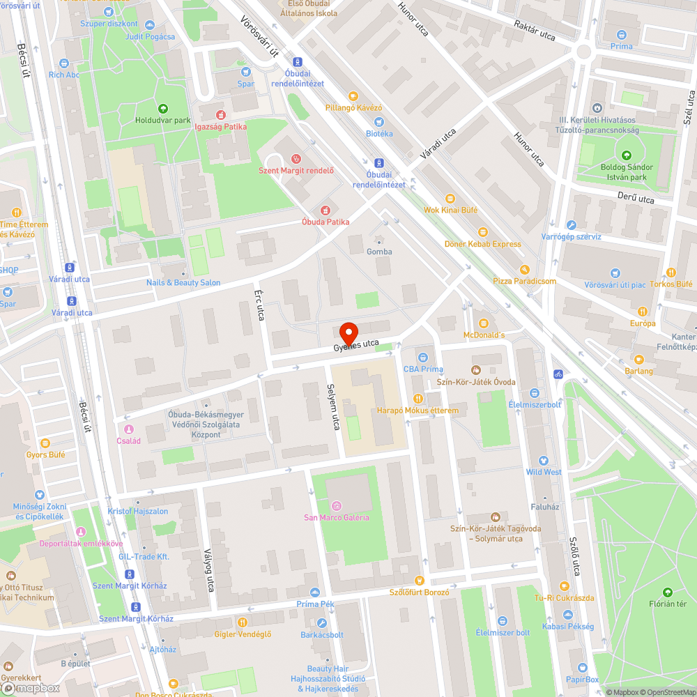 Lelógó faág bejelentés helye