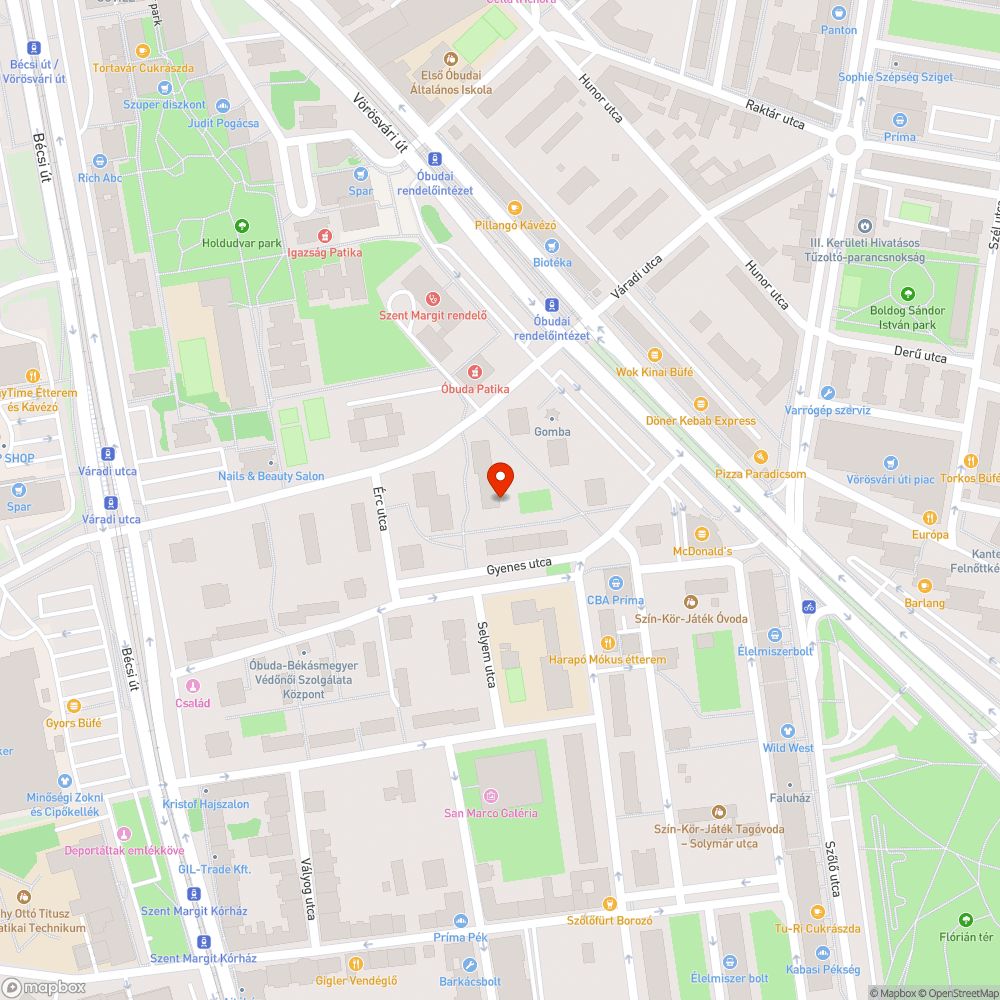 Kidőlt fa bejelentés helye