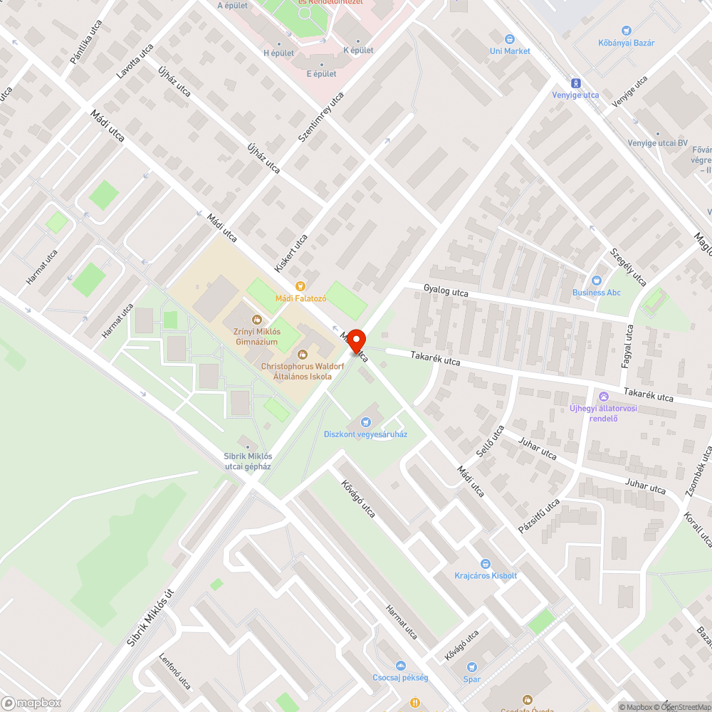 Egy megrongált szemét tároló bejelentés helye