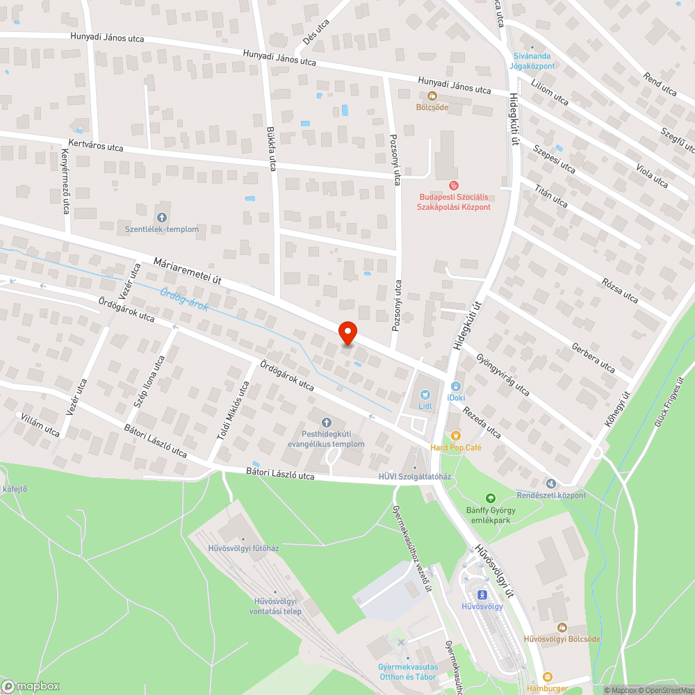 Csüngő ág az úttest felett bejelentés helye