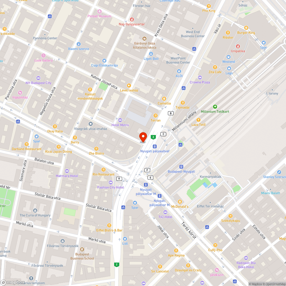 Vészesen imbolygó aknafedél bejelentés helye