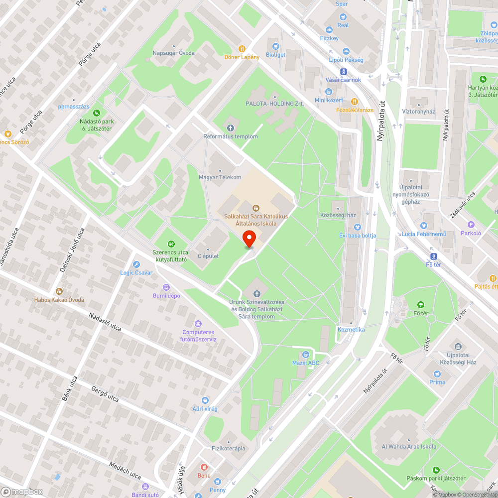 Elhagyott piros autó bejelentés helye