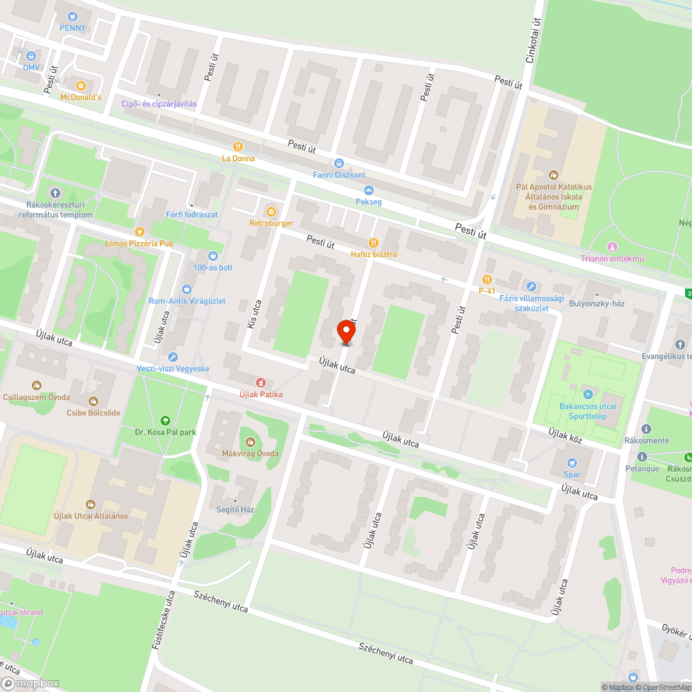 Beszakadt járda bejelentés helye